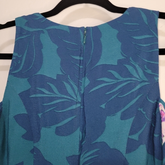 Anthropologie Maeve "Elia" Floral Open Shoulder Midi Dress Size 8 - Picture 9 of 13